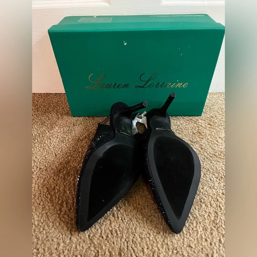 Lauren Lorraine/Rachel NWT Women's Navy Glitter Hi- Heels size 7